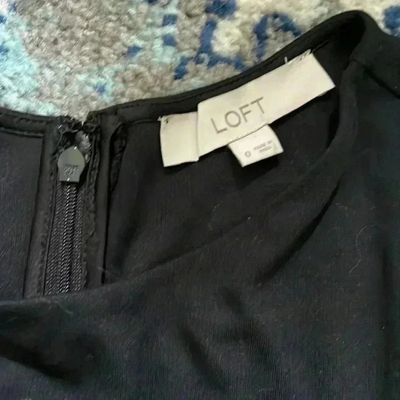 LOFT longsleeve, fit and flare embroidered floral dress zero - Picture 2 of 7